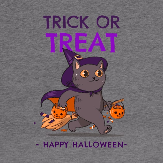 Trick or treat happy Halloween by Biddie Gander Designs